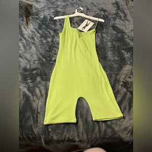 Naked Wardrobe The NW Sideways Romper in Kiwi